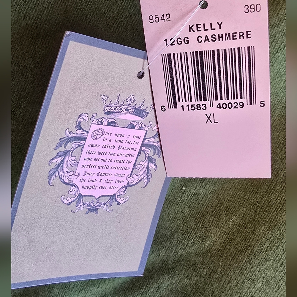 Cashmere Juicy Couture Kelly Green Sweater Dress - Picture 2 of 8